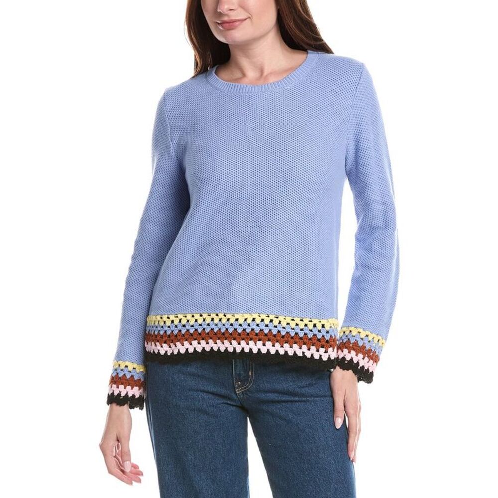 Joseph A. Womens  Novelty Crochet Sweater, Purple